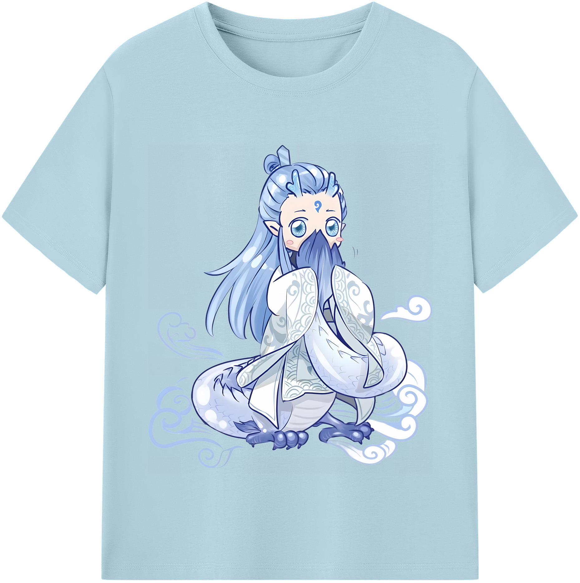 （画像用） Ne Zha 2 ナタ 魔童の大暴れ 綿100％半袖Tシャツ（フロントプリント）